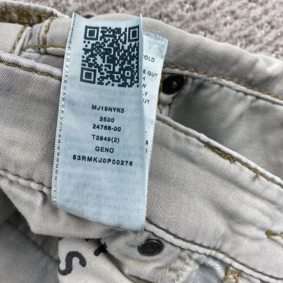 True Religion Geno Pants Men Size 34 Grayish Light Brown Relaxed Slim Stretchy - Picture 7 of 16